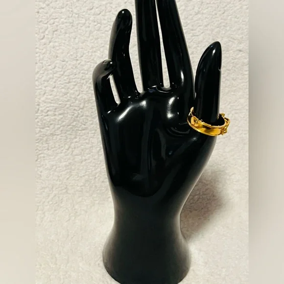 HERMES Gold Plated Belt Buckle Scarf Ring - Vintage - Picture 7 of 14